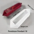 Vue détaillée du moule en silicone pour pendule en résine, taille 7,5x2,5x2,0 cm - Pendule No. 18