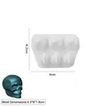 6-cavity Halloween skull silicone mold for DIY resin jewelry making, size 6x4.2x1.8cm - Plain Skull