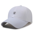 Casquette de baseball gris clair séchage rapide avec un logo R en forme de bouclier - Réglable / Blanc