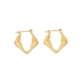 Polished gold irregular geometric stainless steel earrings in a symmetrical pair set - Geometric Polygon Style (9#)