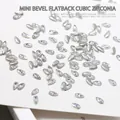 Cristalli per unghie a goccia 2x4mm in zircone con base in metallo argentato - 2*4mm / Goccia bianca (H195-22#)