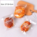 Selbstklebende transparente Brotbeutel mit Weizenmuster für Bäckereiverpackung 100 Stück - Handgefertigt 3-in-1