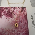French retro gold letter B pendant necklace with delicate double chains for women - Letter B (20240329（3-6-10）)