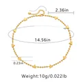 Size chart for 18K gold plated necklace with 37cm chain and triangle pendant dimensions - KN0174-1/Triangle Pendant Chain