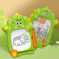 Green magnetic dinosaur drawing board and marble maze game for toddlers and kids - Dinosaur Double-Sided Marble Magnetic Drawing Board / Green