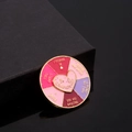 Round rainbow enamel pin with Confidence heart and inspirational quotes on a black gift box - Confidence Motivational Brooch (X00377)