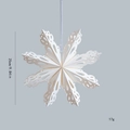 White 3D hollow paper snowflake ornament for Christmas tree decoration, 25cm size - 25cm White 3D Snowflake