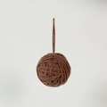 5cm dark brown woolen yarn ball Christmas tree hanging ornament for festive DIY decor - Brown