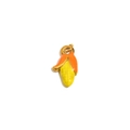 18K gold-plated stainless steel corn charm with orange and yellow enamel for DIY jewelry - Enamel Corn-Orange Yellow