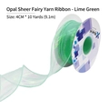 Lime green iridescent fishtail mesh ribbon roll for floral gift wrapping and bouquets - Lime Green