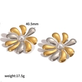 Two-Tone Gold-Silver Pearl Flower (TE60613-M)