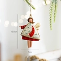 Hand-painted metal angel ornament with gold wings for Christmas tree decoration - White Iron Angel Hanging Ornament