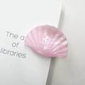 Pink marble textured shell hair claw clip made of elegant translucent acetate material - Jade Light Pink
