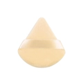 Soft triangular makeup powder puff in beige color with a finger strap for setting powder - Beige Triangle