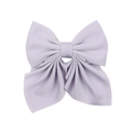Large light purple fabric bow hair clip in Morandi candy color for ponytails - Lavender