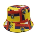 Détail du chapeau bob Équateur montrant les coutures précises et l'emblème national - M (56-58cm) / Imprimé Armoiries Équateur (F)