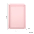 Rosa rechteckiges Tablett aus Edelstahl 18x12,5cm für Schmuck und Kosmetikartikel - Rechteckiges Tablett - Rosa