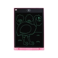 Pink 12 inch LCD writing tablet featuring a colorful ostrich drawing and matching stylus - 10 Inch MK Monochrome Handwriting / Pink