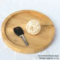 White woven rattan ball 4cm diameter for Christmas DIY crafts and natural home decor - 4cm White Rattan Ball