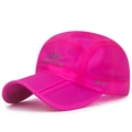 Cappello sportivo pieghevole rosa ad asciugatura rapida con protezione UPF 50+ - Regolabile / Rosa Rosso