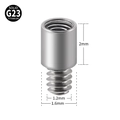 Barre d'extension en titane G23 à filetage interne avec filetage de 1,2 mm - 1.6*2mm (Filetage 1.2mm)
