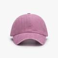 Washed cotton baseball cap in vintage purple with a classic six-panel structure - Plum Pink