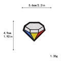 Colorful diamond embroidery patch DIY clothing decor with black border 5.6x4.9cm - GZ-4681-A (With Adhesive)