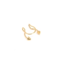 Golden U-shaped stainless steel nose clip with sleek conical ends on white background - Gold Spike