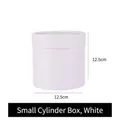 White mini circular flower gift box with 12.5cm diameter and height for Christmas - 12.5*12.5CM / White