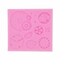 Stampo in silicone steampunk con orologi e ingranaggi per decorazioni e resina - Rosa