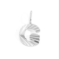 Polished silver stainless steel pendant featuring a textured capital letter G design - Letter G / Steel Color