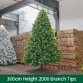 Albero di Natale artificiale verde da 300 cm con 2000 punte e supporto in metallo - 3.0m Bicolore Alta Densità (2000 Punte)