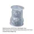 Molde de silicona de muñeco de nieve 3D para velas DIY con dimensiones detalladas - Molde de Muñeco de Nieve de Navidad