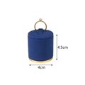 Navy blue velvet ring display stand with gold base, size 4.5cm height and 4cm diameter - Small / Dark Blue