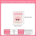 Small pink laundry mesh bag with cartoon rabbit car design and 30x40cm fine mesh net - Rabbit Car (Small 30*40cm)