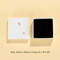 Elegant white jewelry box with pink lotus design and black velvet interior base - Chinese Style Lotus Jewelry Box (Large)
