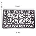 Zerbino vintage in ghisa 57x33,5 cm con decoro in filigrana ornamentale bronzo scuro - Ramo di Nuvola