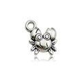 Silver crab alloy pendant charm with detailed claws for DIY jewelry making - Crab (10378) / 1 Piece (8x8mm) / Antique Silver