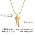 Details zu Maßen und Spezifikationen der vergoldeten Edelstahlkette mit Umarmungs-Anhänger - Gold Stil (YYN025188-G)