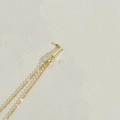 Elegant gold-tone initial necklace featuring a minimalist letter L pendant and fine link chain - Letter L(LXL2998)