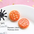 Miniature resin orange biscuit for DIY crafts with sesame detail and 2.8cm diameter - White Sesame Bread