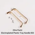 Pair of 14cm gold plated tray handles with mounting screws for DIY resin molds - Gold (Pack of 2) / Electroplated Handles