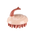 Spazzola per massaggio in silicone rosa e marrone rossastro con impugnatura ergonomica - Coda di Pesce Rosa