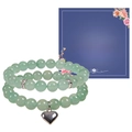 Conjunto de joyería de aventurina verde