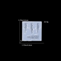 Macro view of square lily flower silicone mold for 3D nail art DIY showing 4.4cm size - Flower & Butterfly Mix