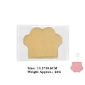 Cat paw shaped yellow facial sponge in package with lanyard, size 13.2x10.8cm - Individual Packaging / Yellow