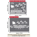 Christmas Santa sleigh and reindeer wall sticker, electrostatic window decal (50x70cm) - J002 Christmas Reindeer