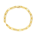 14K gold plated 925 sterling silver paperclip chain necklace with lobster clasp - 4.5mm/21.5CM / 14K Gold