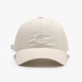 Berretto da baseball beige in cotone lavato vintage con dettagli a fori usurati - Beige