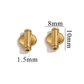 Golden stainless steel spacer bead for DIY jewelry with 8mm width and 10mm height - Lantern / Gold